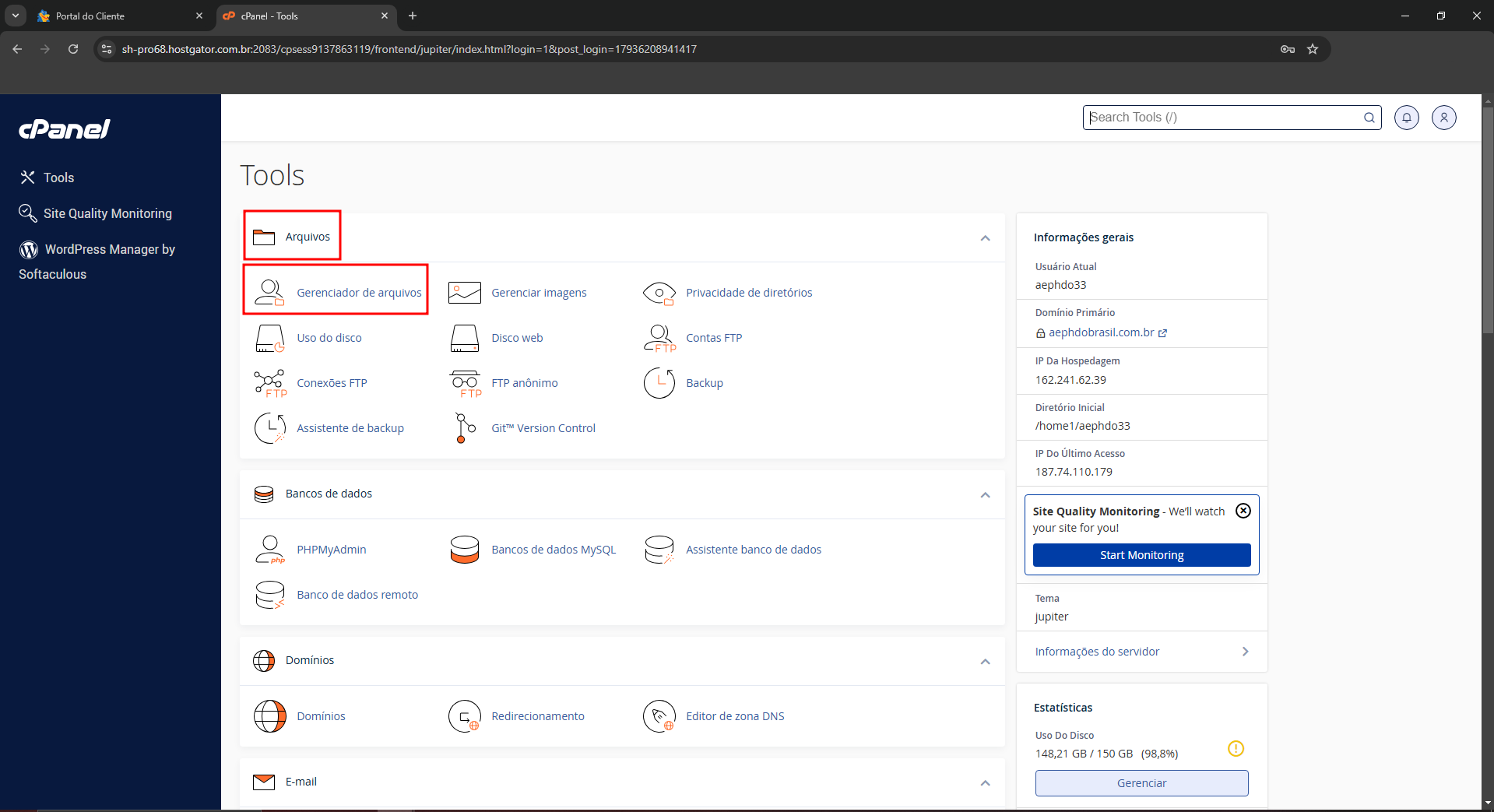 criação de backup email1