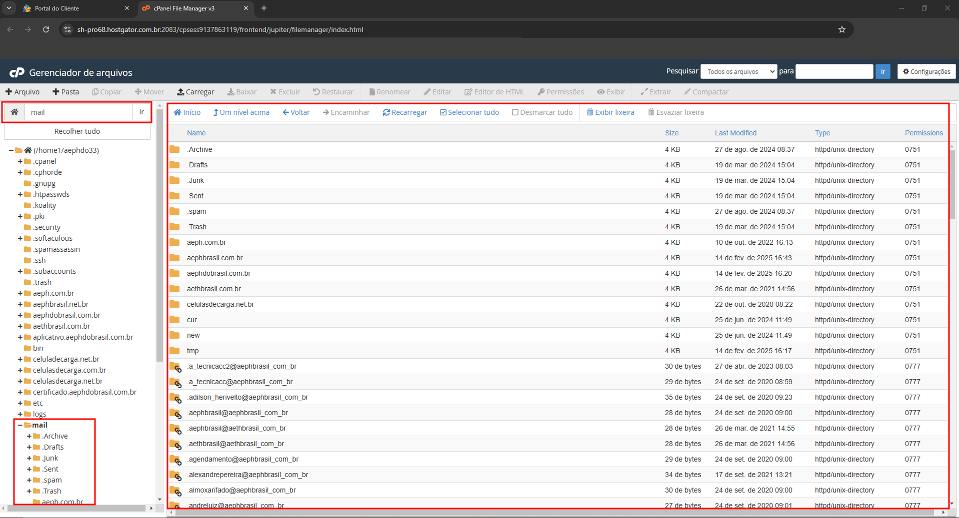 criação de backup email2
