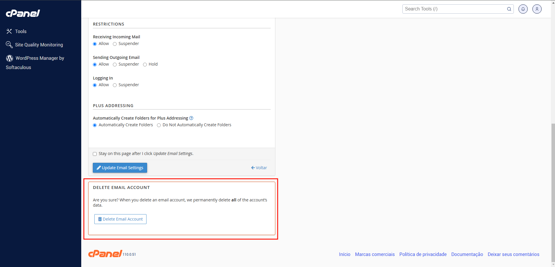 remocao de email exemplo3